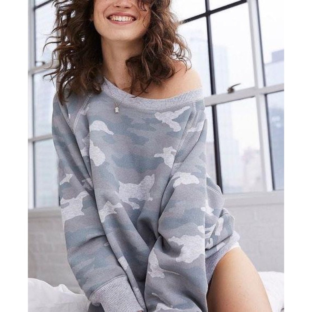 Aerie Camo Crewneck Sweater
